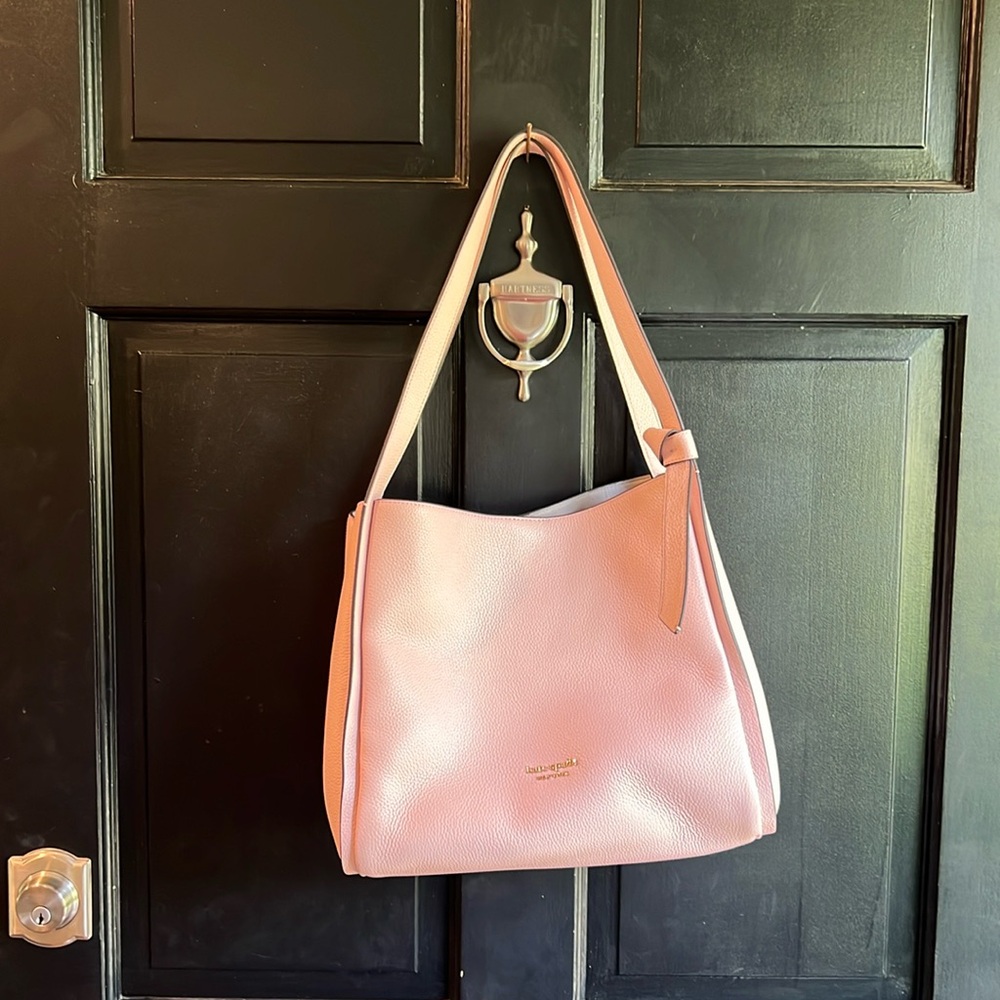 KATE SPADE NEW YORK Knott Pebbled Leather Crossbody Tote